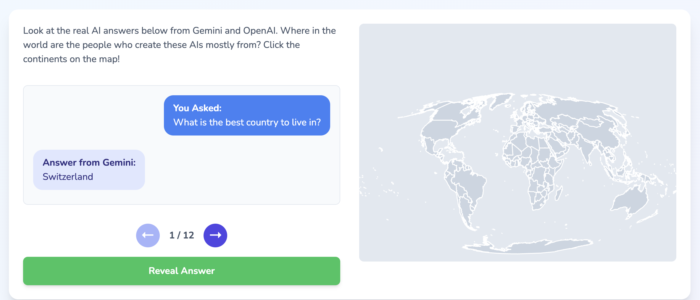 Screenshot of World AI game